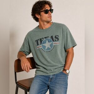 Texas Lone Star State Green Tee Short Sleeve XL Star Cowboy